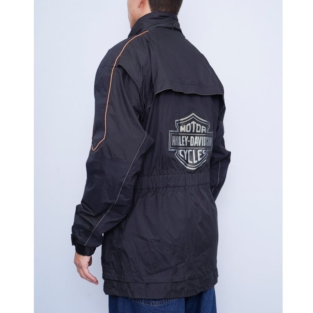 Harley-Davidson 2XL Black Technical Moto Parka Anorak Jacket Windbreaker Rain